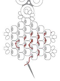 Diagram of beading pattern